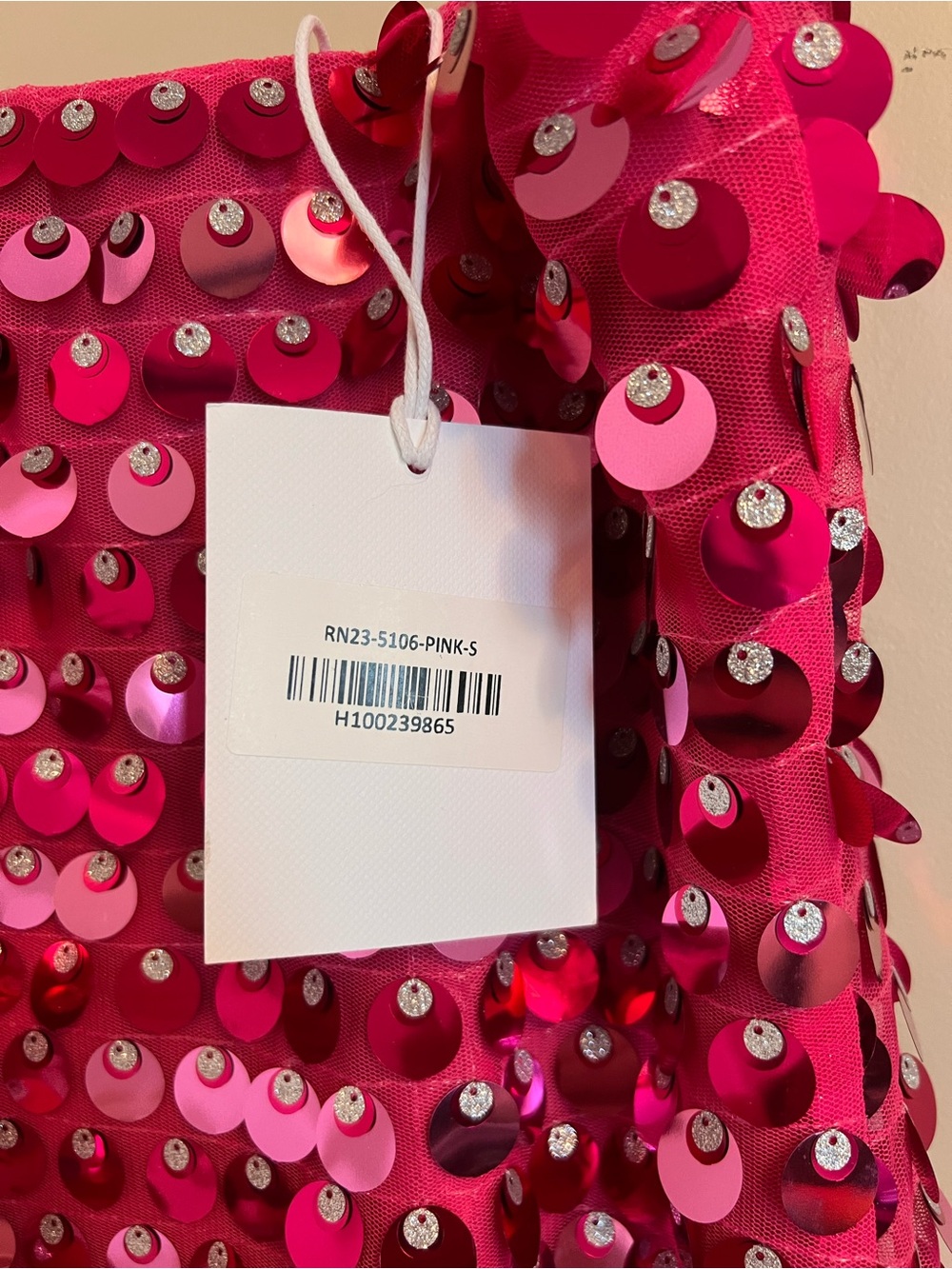 Hello Molly Hot Pink Sequin Mini Dress - Picture 4 of 4